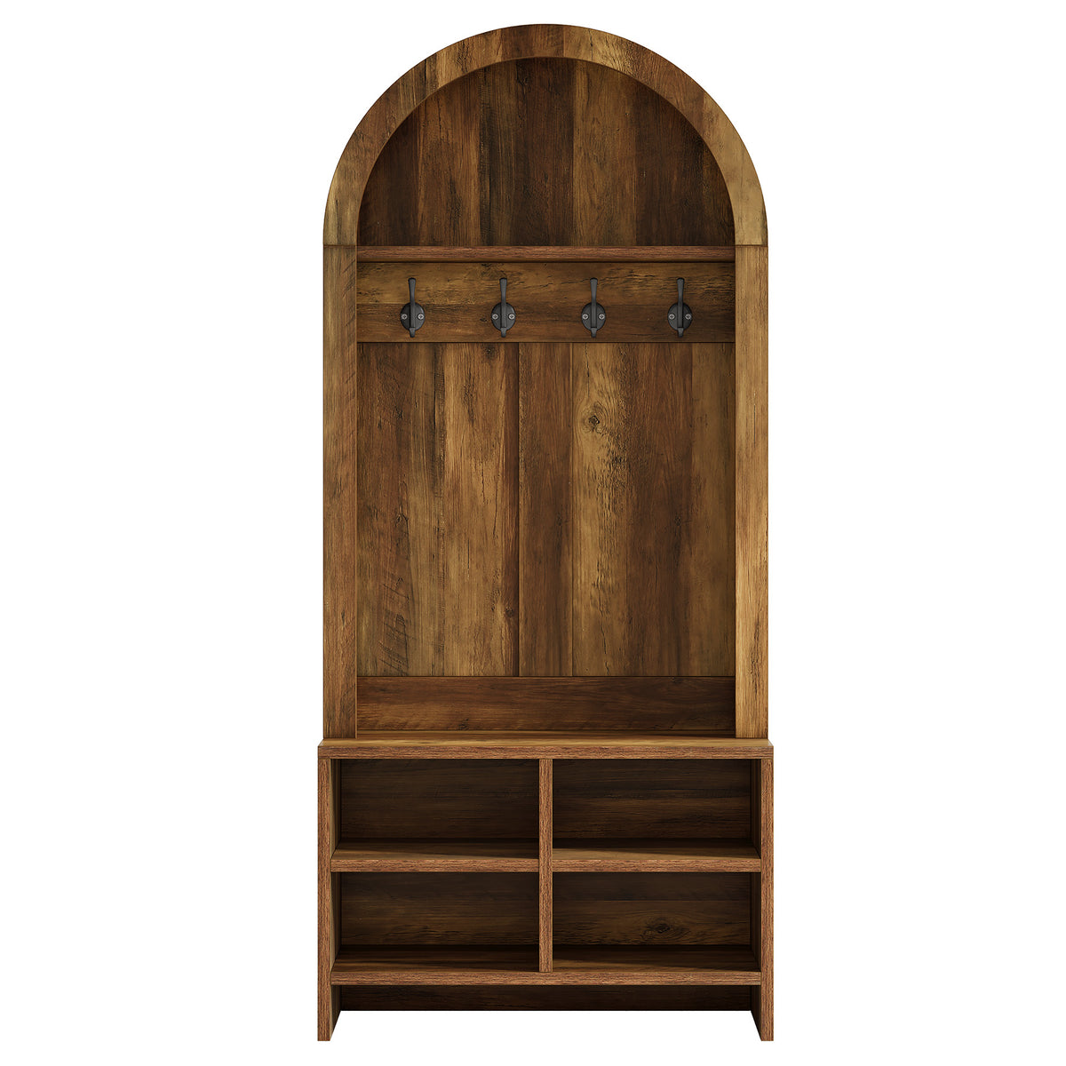 Tribesigns 4-in-1 Flurgarderobe mit Sitzbank, Schuhablage, 4 Haken und Fächern