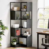 6-stöckiges Stand-Bücherregal, Ecke Bücherregal Einheit 180 cm 3