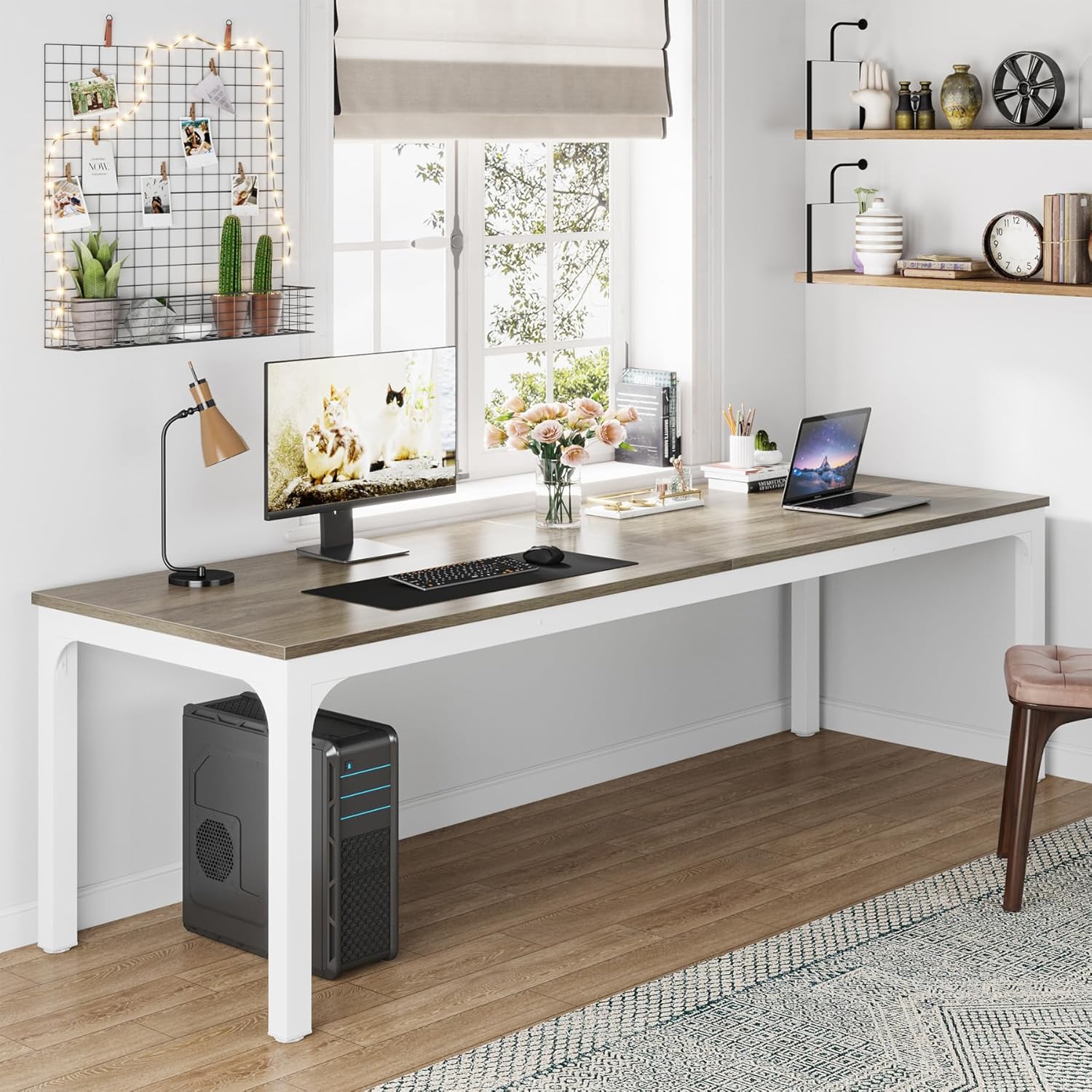 Schreibtisch - Doppelter Computer-Schreibtisch, Bürotisch