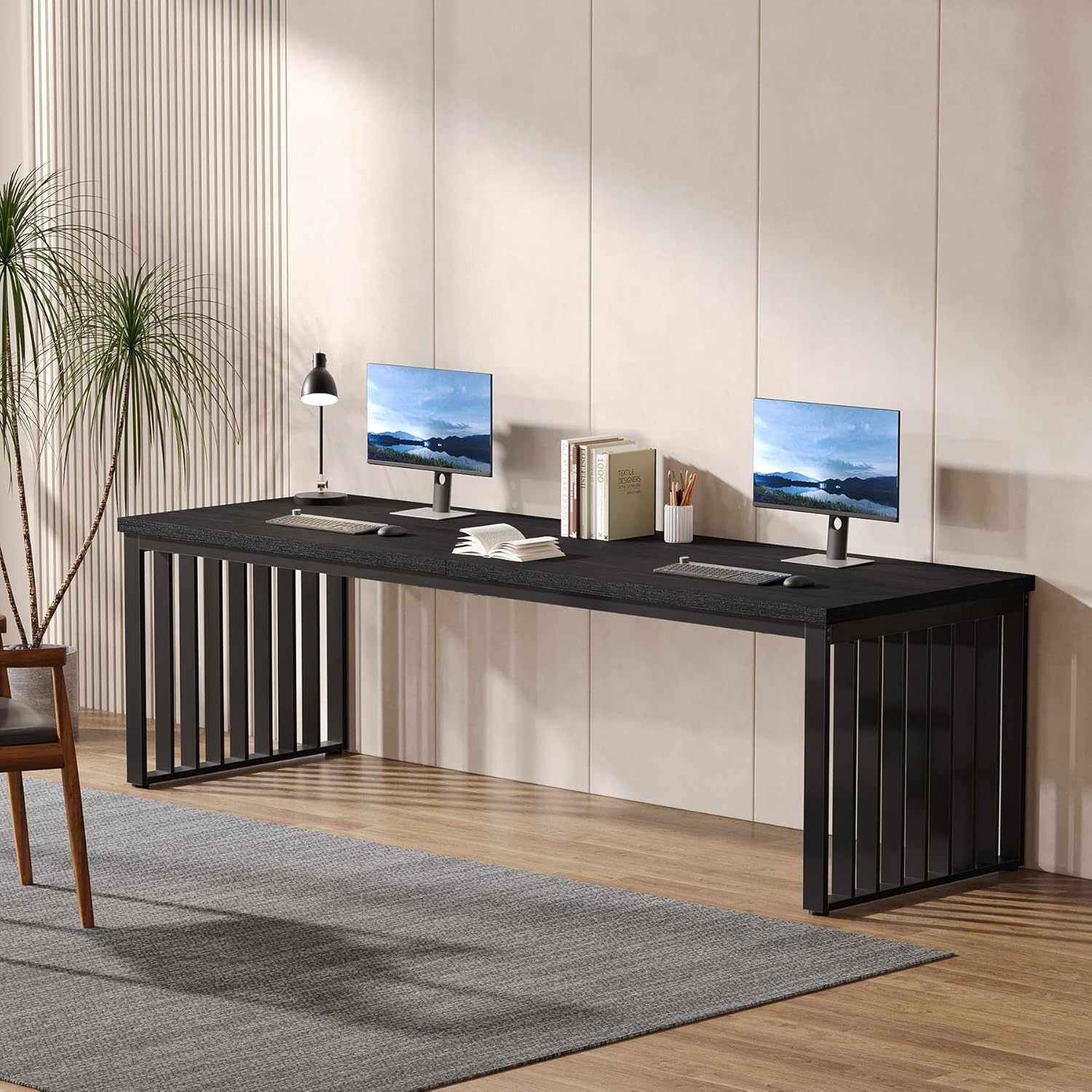 180cm Zwei-Personen-Schreibtisch, langer Executive-Schreibtisch, Doppel-Computertisch