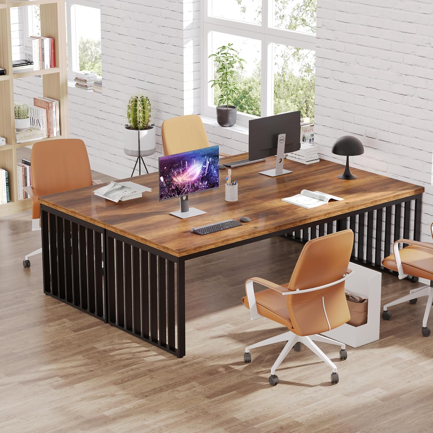 180cm Zwei-Personen-Schreibtisch, langer Executive-Schreibtisch, Doppel-Computertisch