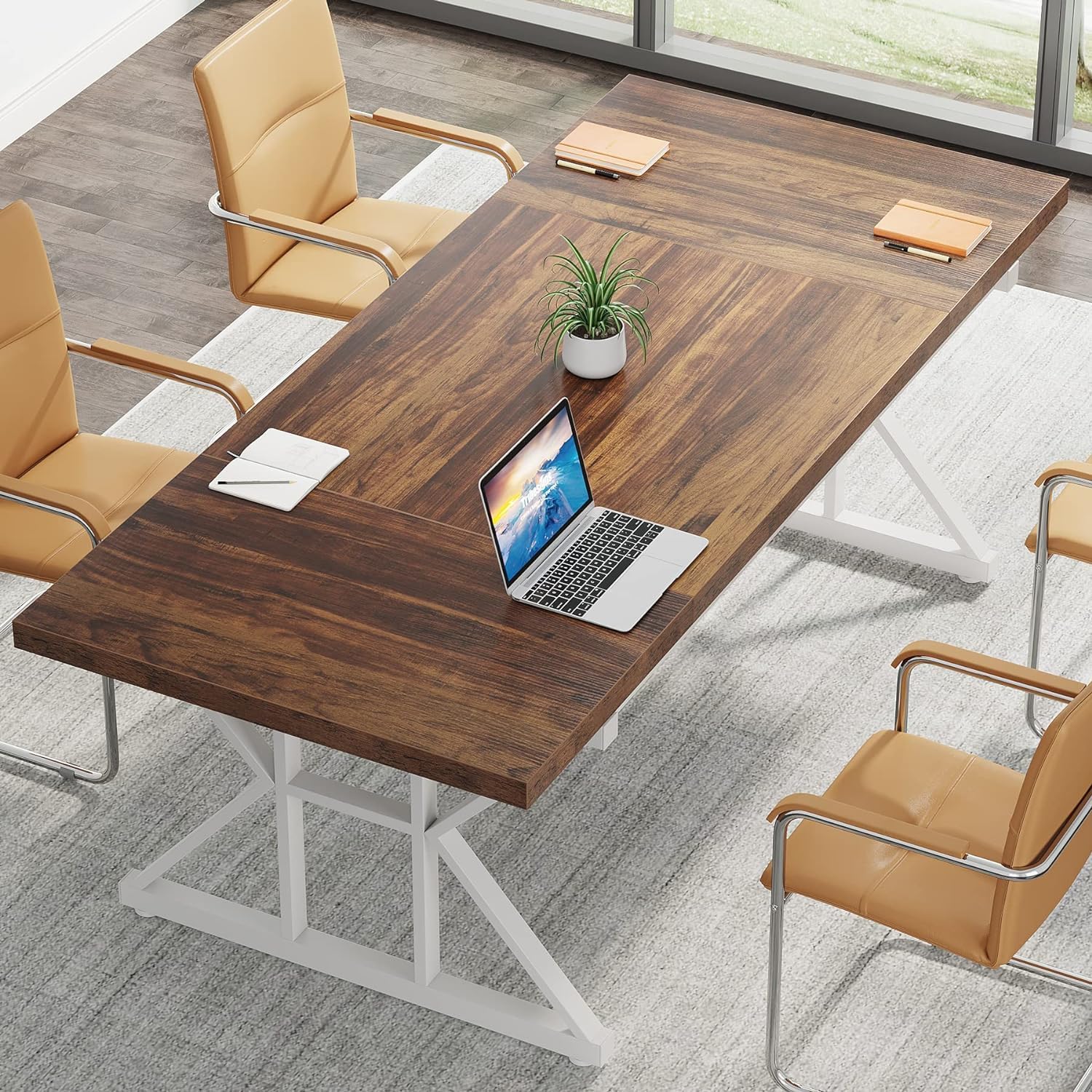 Tribesigns 160cm Chefschreibtisch, moderner Laptop-Schreibtisch im schlichten Stil