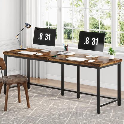 Doppelschreibtisch, Bürotisch für Arbeitszimmer, Schlafzimmer, Home Office