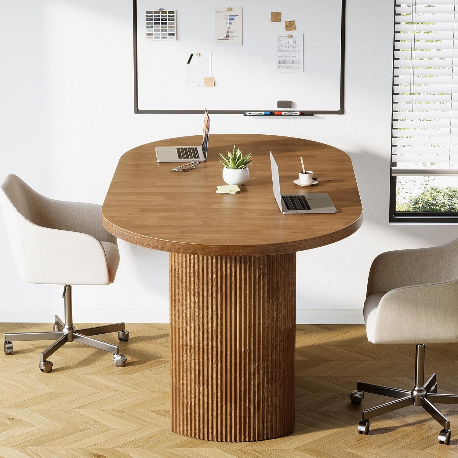 Konferenztisch 120cm - Rustikaler Polygon-Tisch für 4 Personen