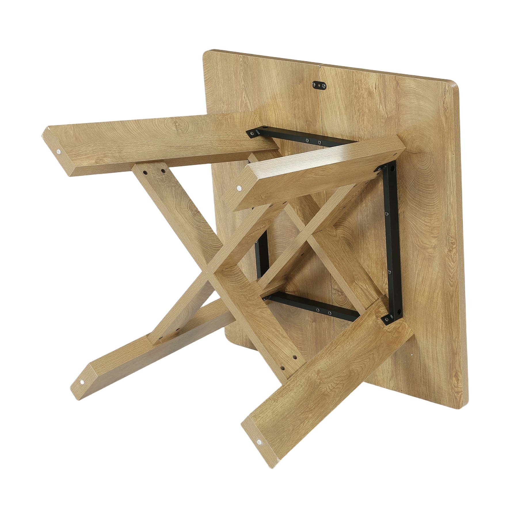 Tribesigns Quadratischer Esstisch 100x100 cm für 4–6 Personen, Platzsparender Küchentisch mit Sockelfuß