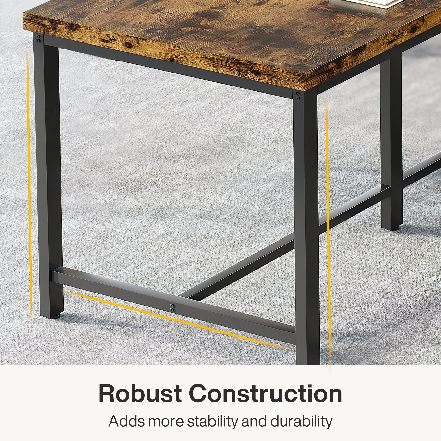 Doppelschreibtisch, Bürotisch für Arbeitszimmer, Schlafzimmer, Home Office