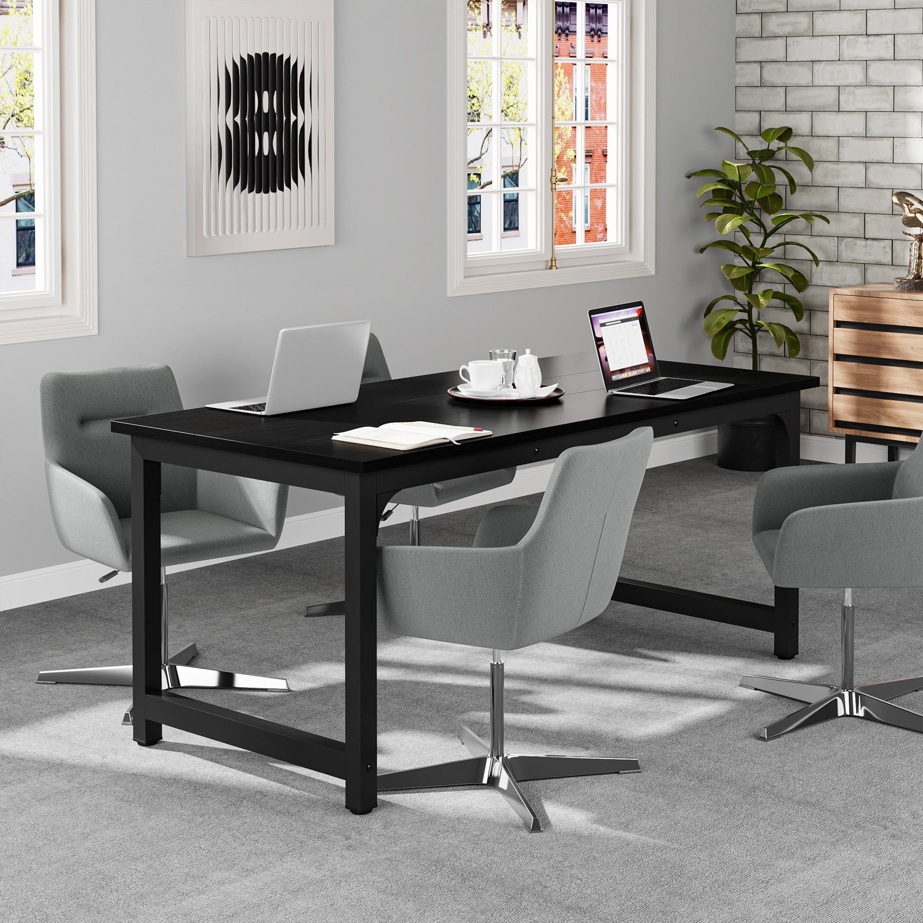 Moderner Computertisch Studie Schreibtisch Arbeitsplatz für Home Office