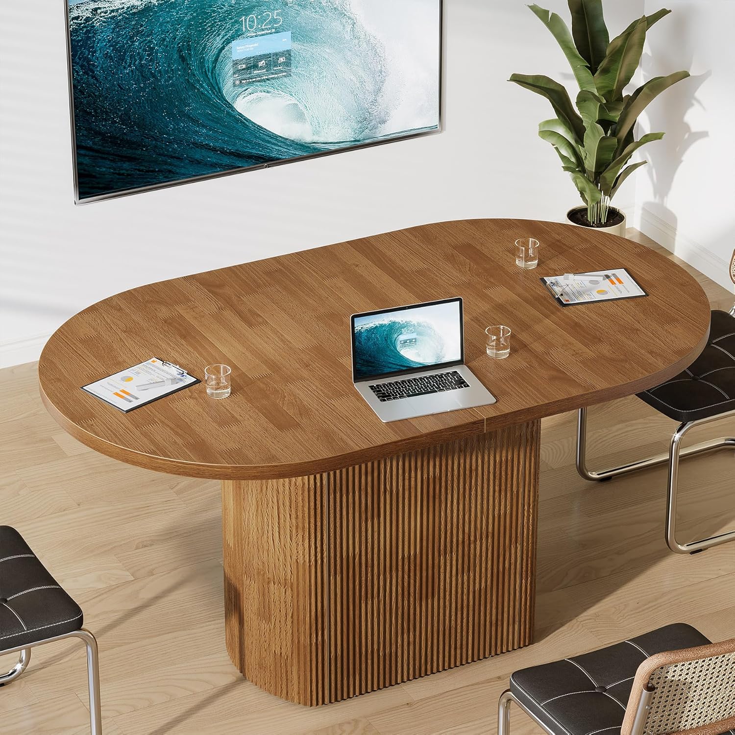 Konferenztisch 120cm - Rustikaler Polygon-Tisch für 4 Personen