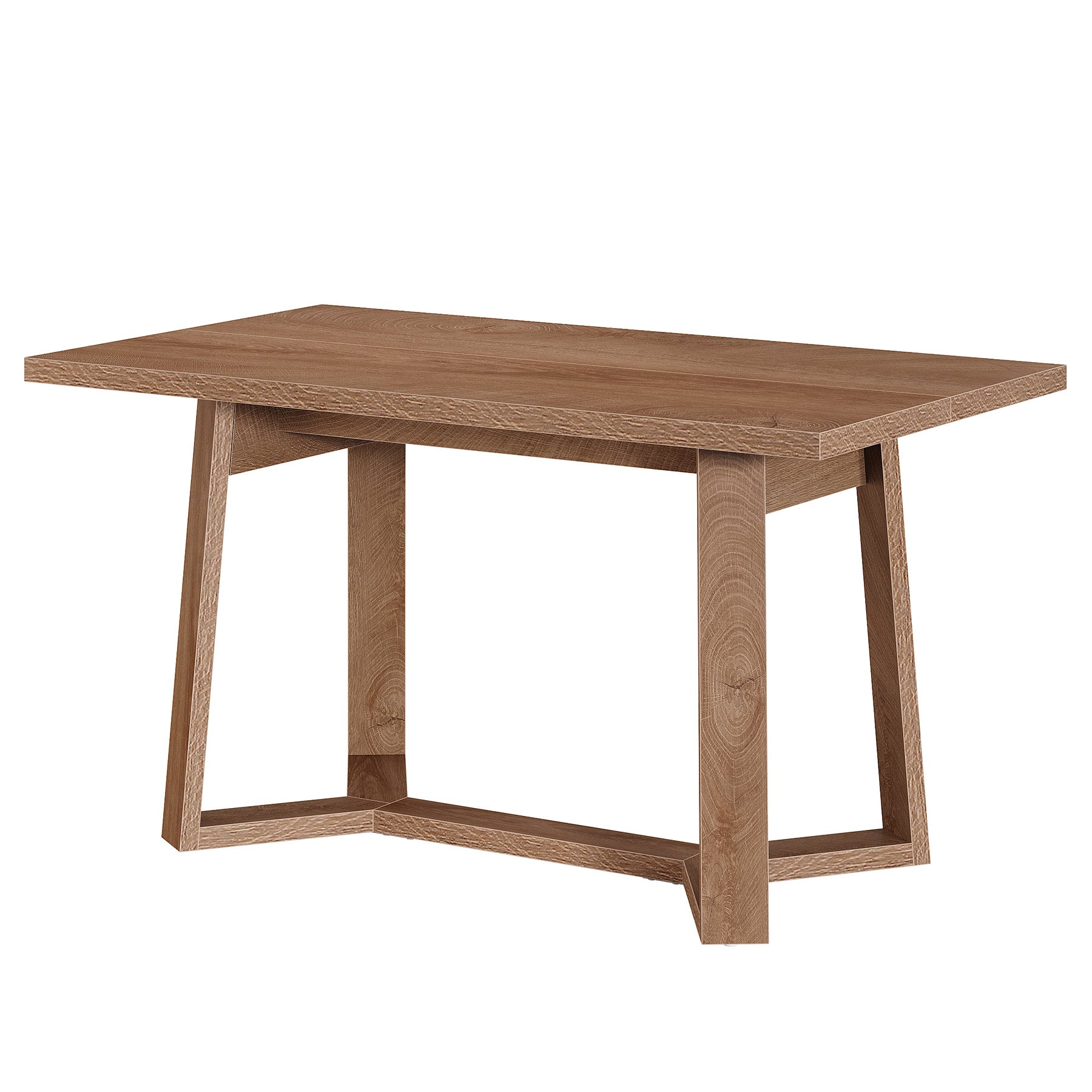 Moderner Esstisch 120 cm für 4–6 Personen, MDF mit Massivholzoptik, rechteckiger Küchentisch