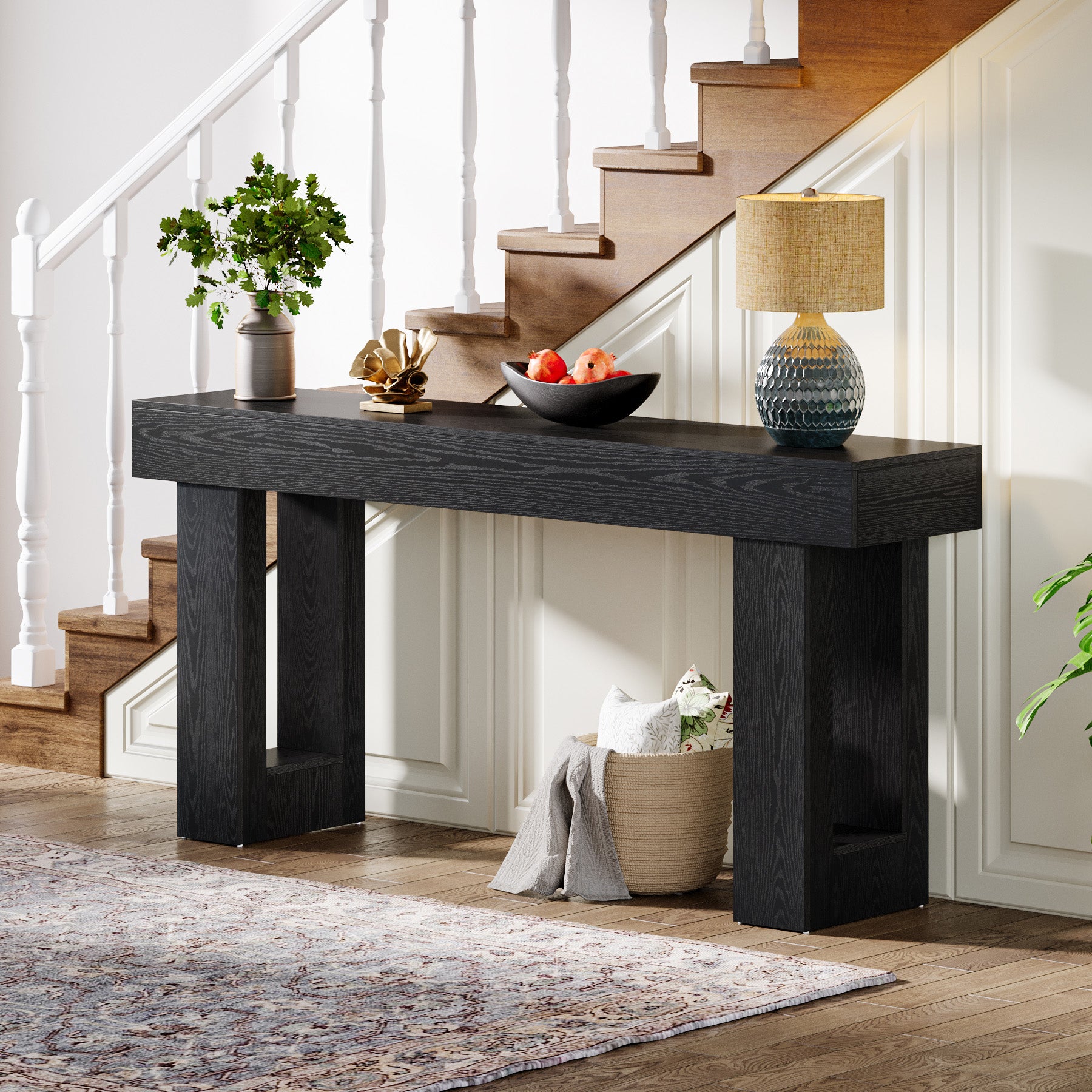 Konsolentisch 160 cm aus Holz, rechteckiger Sofatisch für hinter dem Sofa