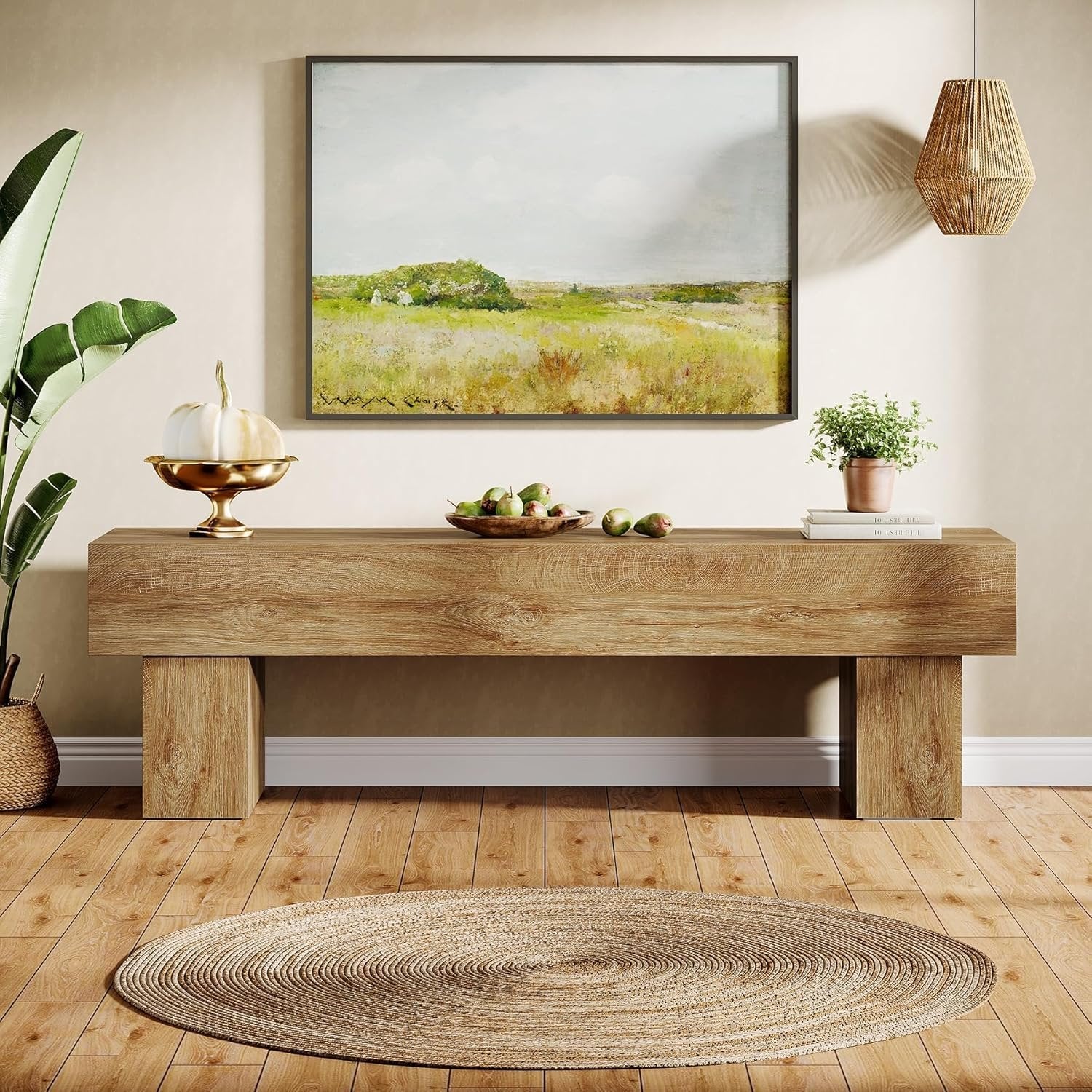 TV-Schrank 160 cm, niedriger Fernsehschrank für Wohnzimmer, passend für 140–165 cm TVs