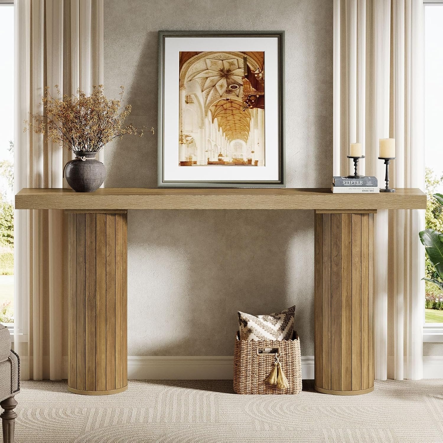 160cm Landhaus-Konsolentisch - Langlebiger Flur- & Sofatisch im Landhausstil