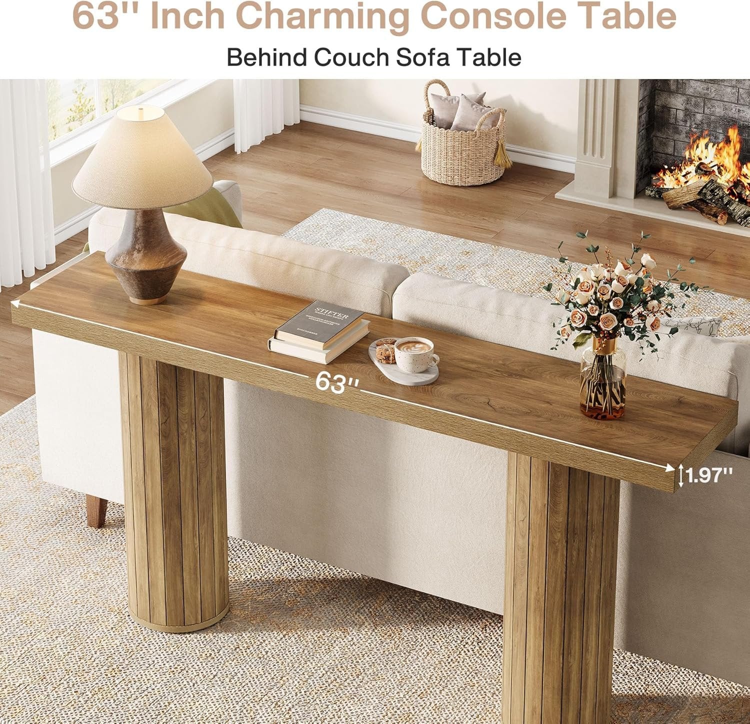160cm Landhaus-Konsolentisch - Langlebiger Flur- & Sofatisch im Landhausstil