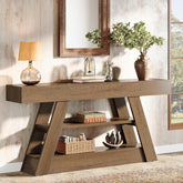 Landhaus-Konsolentisch 160cm - 3-Etagen Industrieller Flurtisch für Wohnzimmer 3