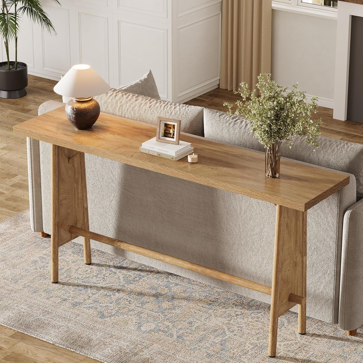 160cm Flurtisch mit Ablage – Schmaler Konsolentisch für Wohnung, Flur & Eingang