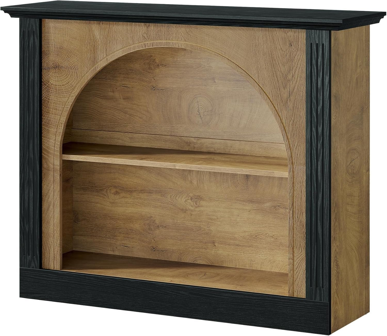 110 cm 3-ebrige Konsoletisch mit Stauraum - In Braun & Schwarz für Diele, Flur und Wohnzimmer