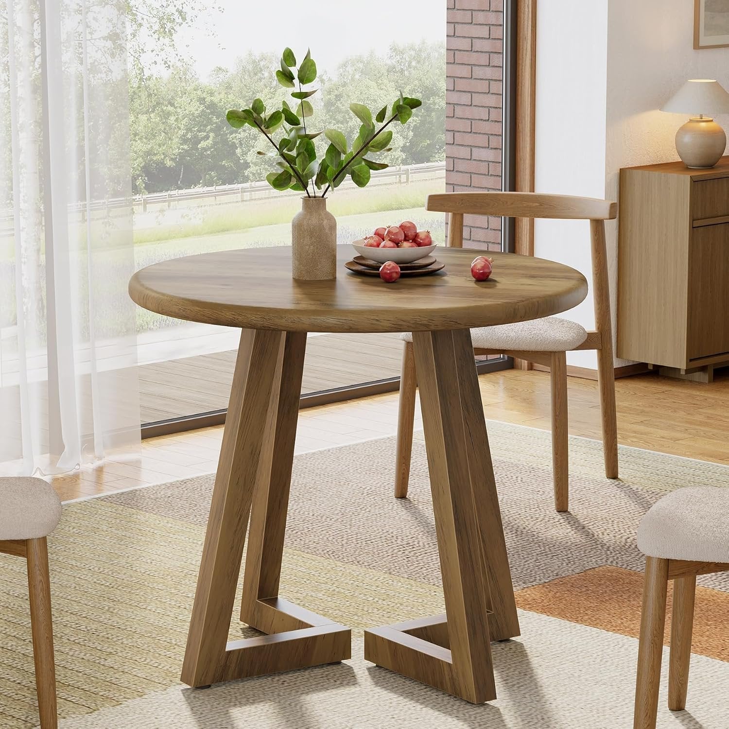 Tribesigns Kleiner Runder Esstisch für 2–4 Personen, 80 cm Küchentisch für Esszimmer