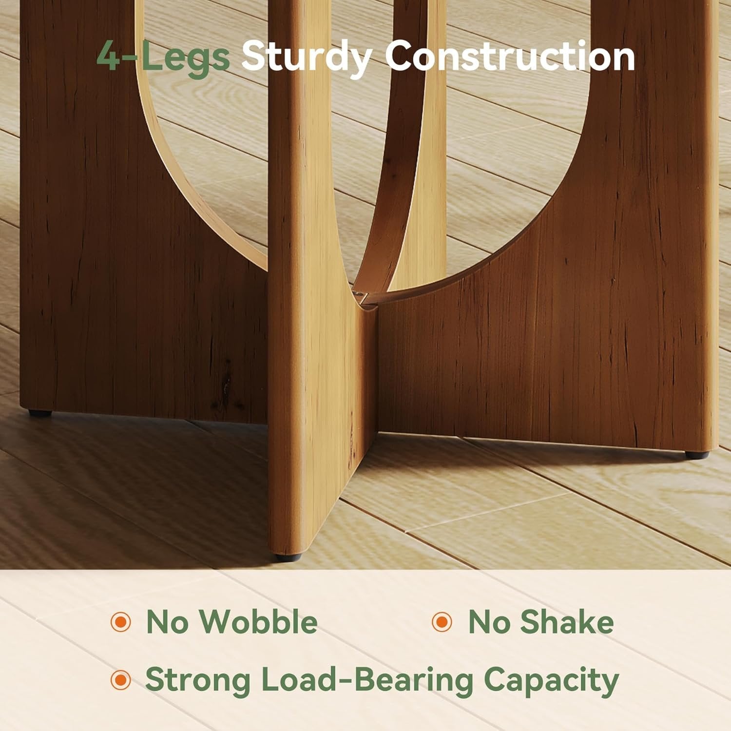 Tribesigns Esstisch, Massivholz Industrie Küchentisch Quadratisch 80cm Klein Esszimmertisch