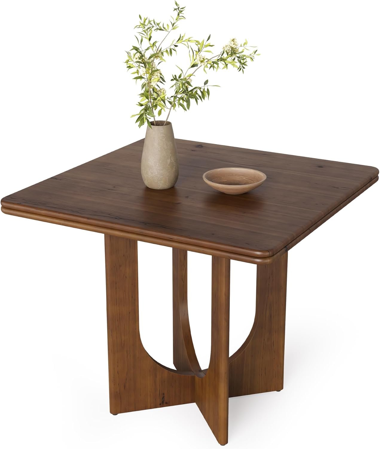 Tribesigns Esstisch, Massivholz Industrie Küchentisch Quadratisch 80cm Klein Esszimmertisch