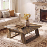 Tribesigns Quadratischer Couchtisch 100 cm, Wohnzimmertisch im Landhausstil 3
