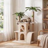 Tribesigns Kratzbaum 155 cm für 2 Katzen, großer Katzenbaum mit 7 Sisal-Kratzsäulen 3