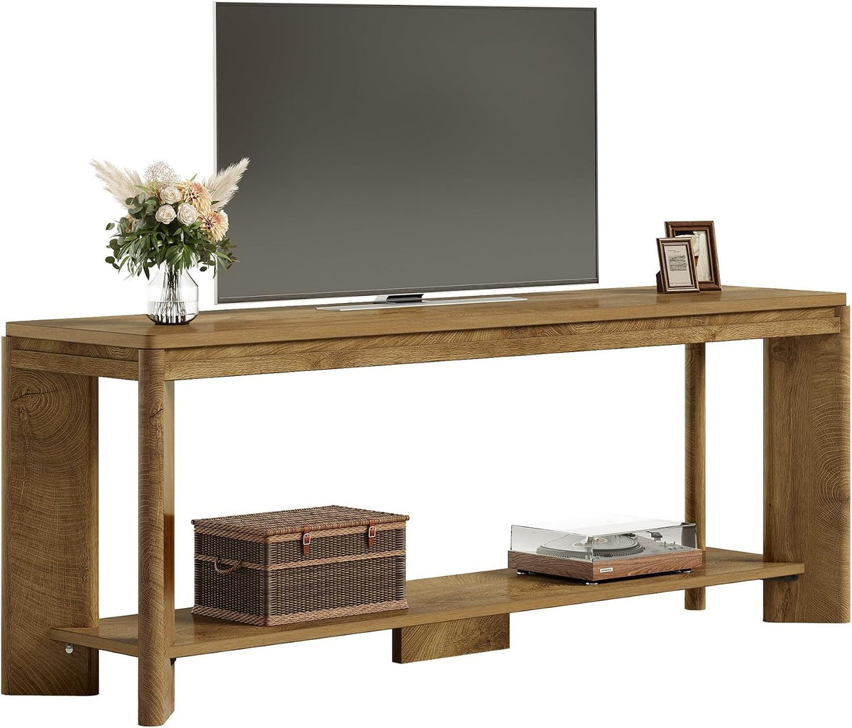 Tribesigns TV-Lowboard 160 cm für 55–70 Zoll, Landhausstil mit Ablage