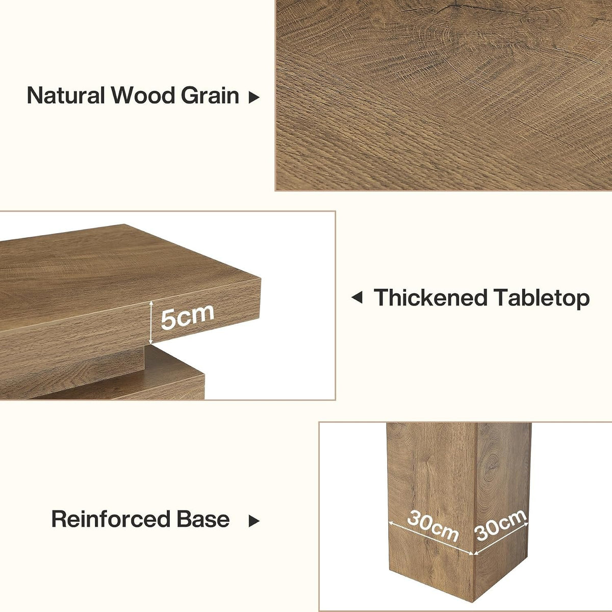 Tribesigns Schmaler Konsolentisch mit geometrischem Gestell, Flurtisch in Holzoptik