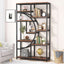 Freistehendes Bücherregal, 175 cm Etagere-Bücherregal mit 9 offenen Regalen