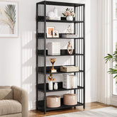 Großes industrielles Ständerregal von Tribesigns - 6 Etagen, 190 cm, Holz#Farbe_Schwarz 3