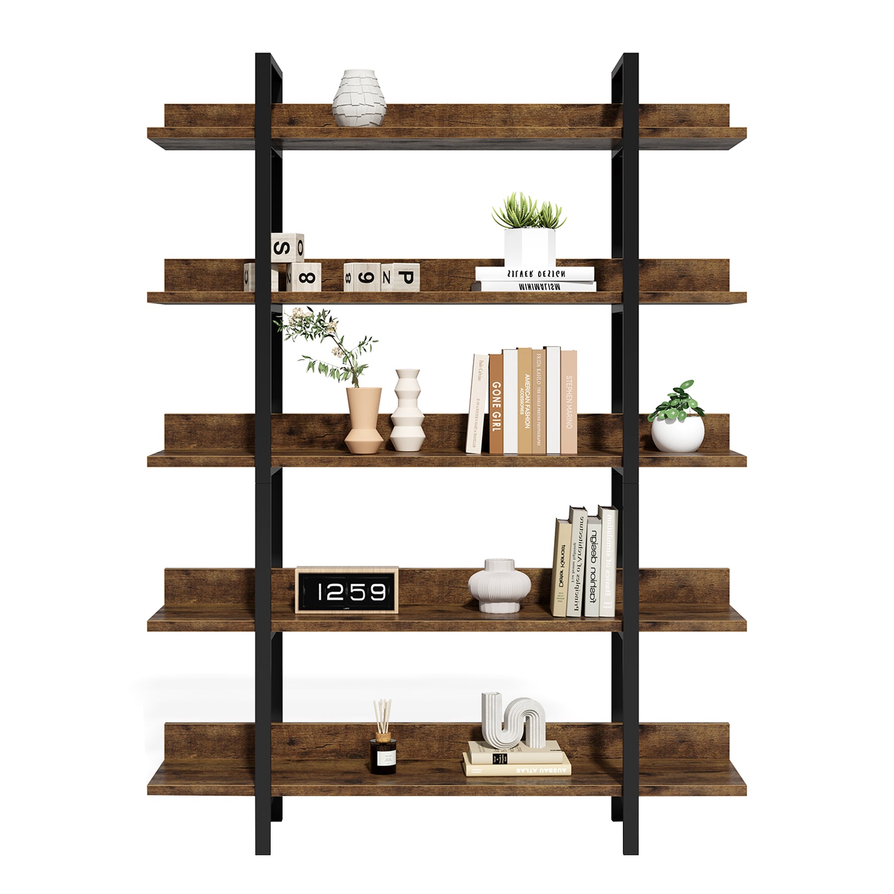 5-stöckiges Bücherregal - Stilvolles und funktionelles Regal