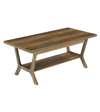 Tribesigns Couchtisch 120 cm mit Ablage, Rechteckiger Wohnzimmertisch mit Stauraum im Landhausstil