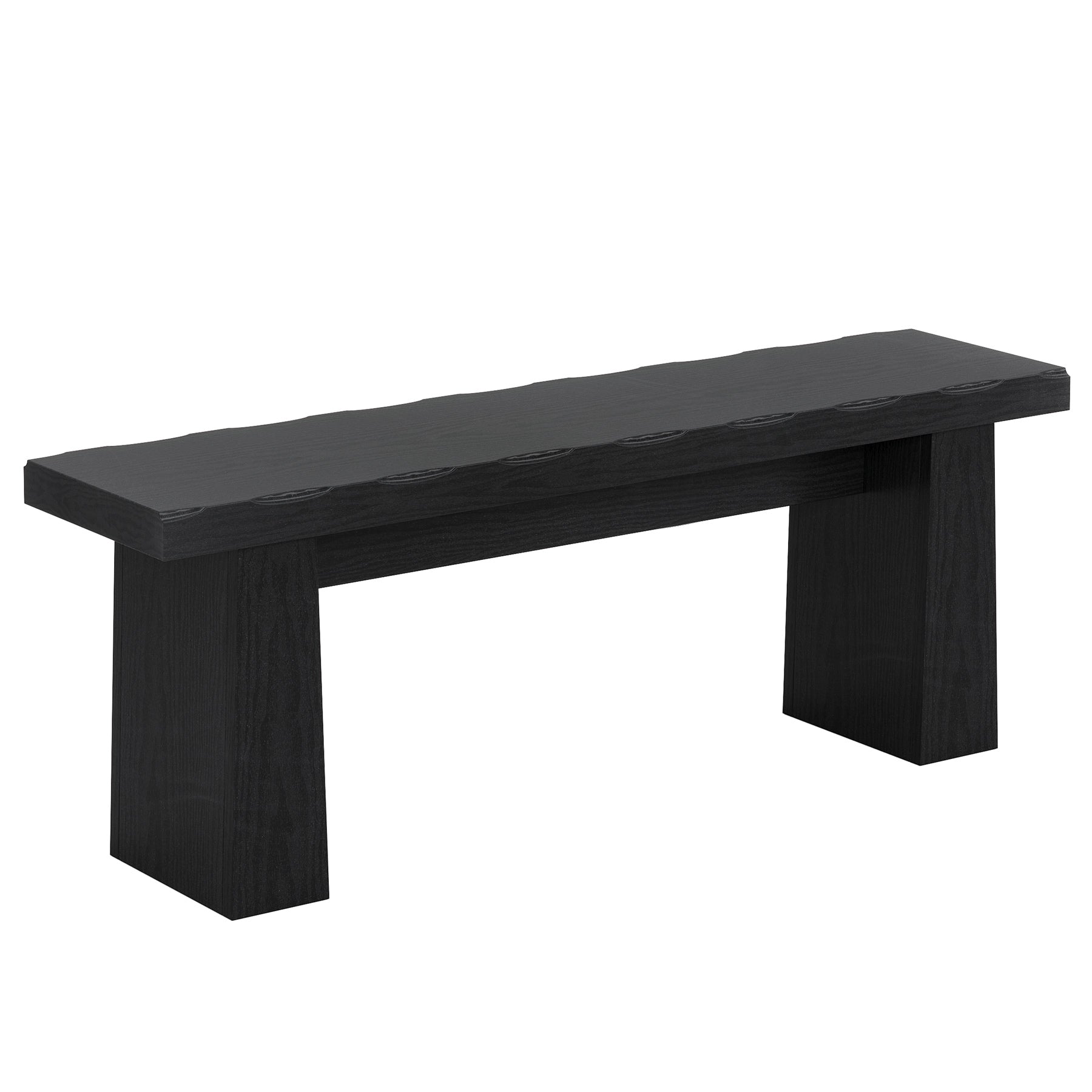 Tribesigns Sitzbank 120 cm Schwarz, Moderne Holzbank, Vielseitige Essbank im Minimalistischen Design