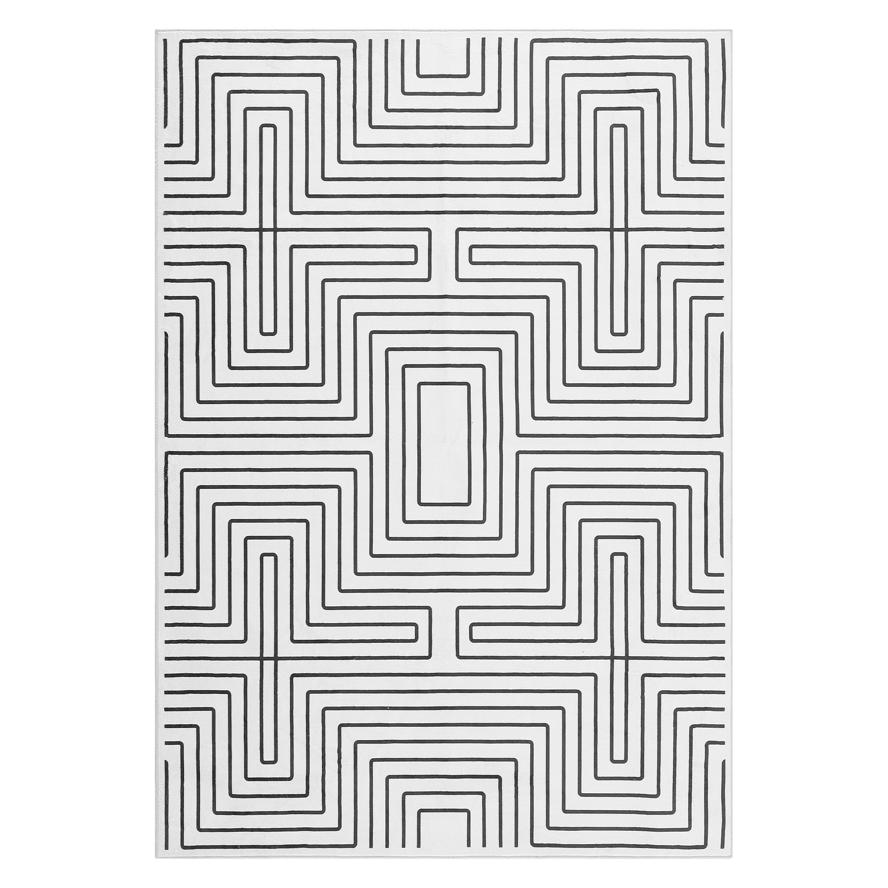 Tribesigns Geometrischer Kurzflorteppich, rutschfeste Rückseite, maschinenwaschbar bis 30 °C, OEKO-TEX-zertifiziert