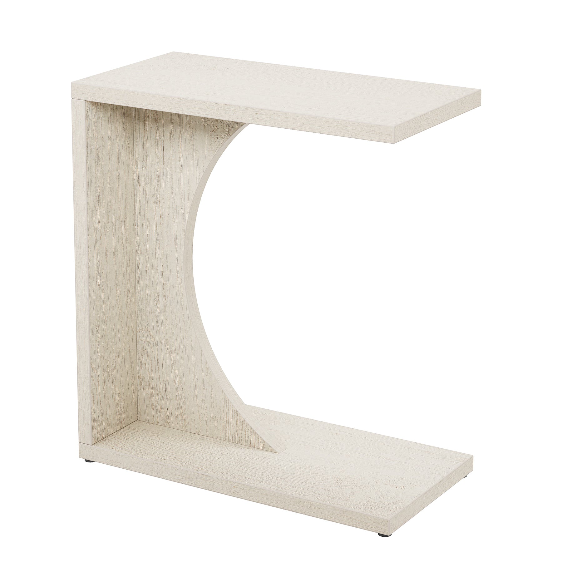 C-förmiger Beistelltisch - 60 cm rustikaler Sofatisch