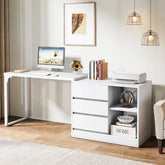 L-förmiger Computertisch, umkehrbarer Eckschreibtisch mit Schubladenschrank 3
